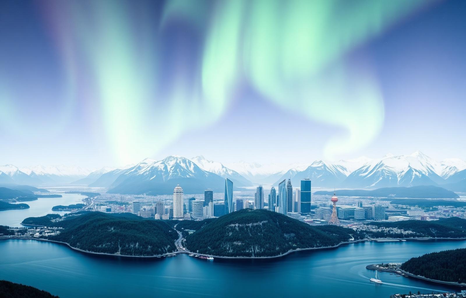 Nordic skyline and landscape